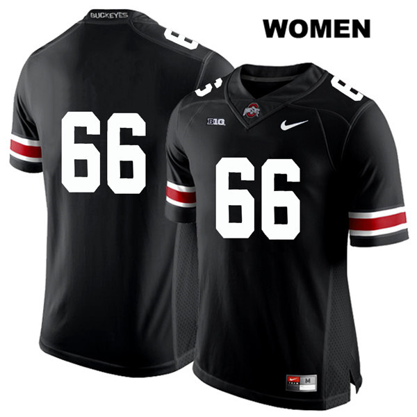 Ohio State Buckeyes Women's Malcolm Pridgeon #66 White Number Black Authentic Nike No Name College NCAA Stitched Football Jersey QJ19W52YT